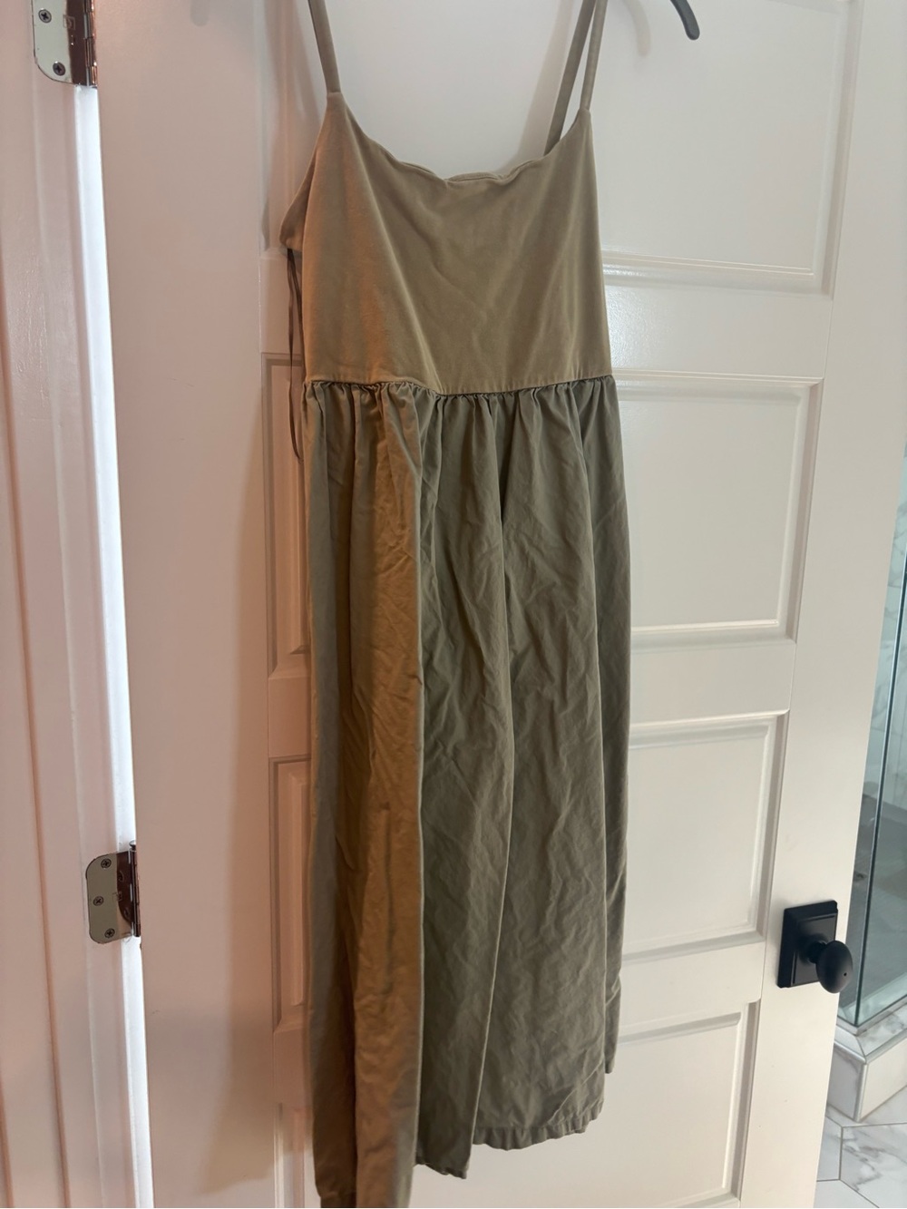 Old Navy Olive Green Spaghetti Strap Midi Dress